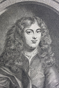 Nicolaes Maes, after. Portrait of Mr. Gerrit Hooft. Engraving by Jacob Houbraken. 1708 - 1780.