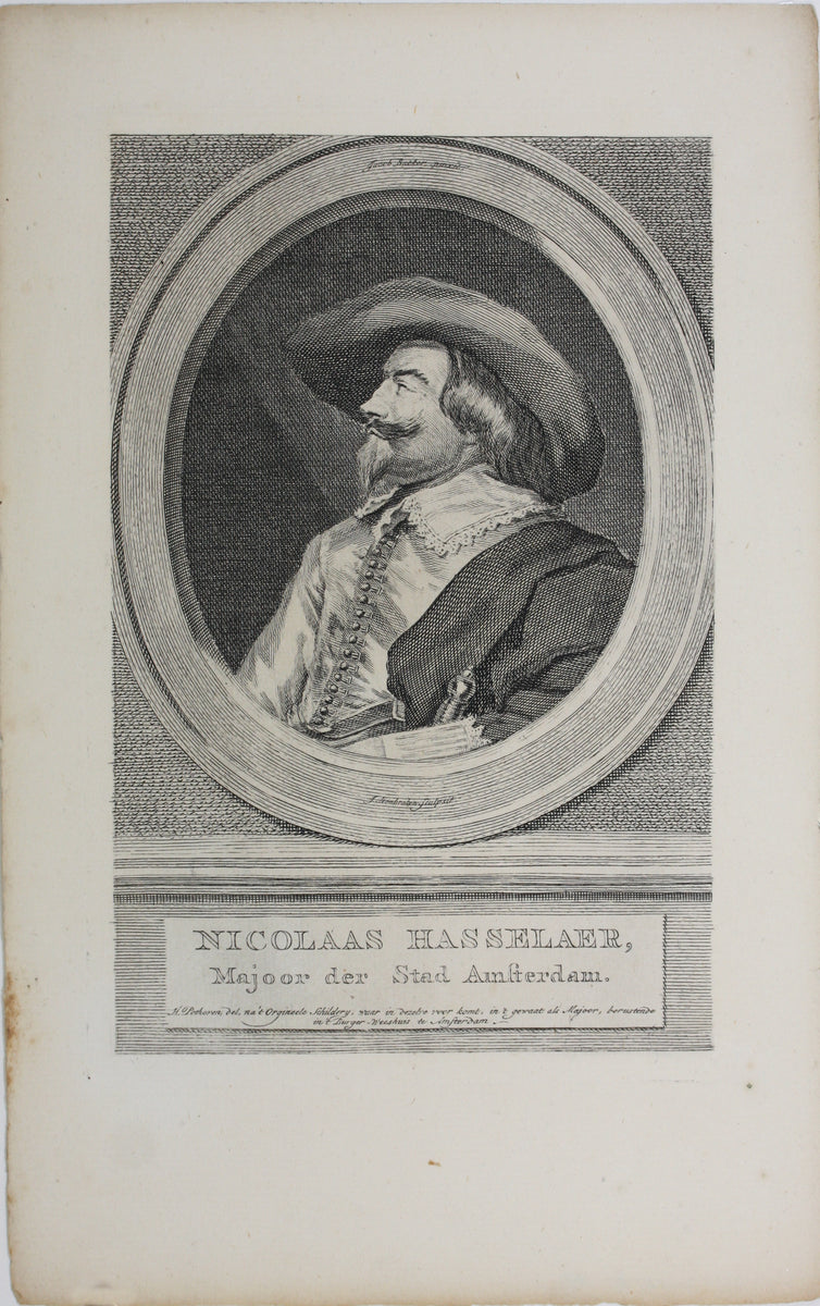 Jacob Backer, after. Hendrik Pothoven, after. Portrait of Nicolaas Has ...