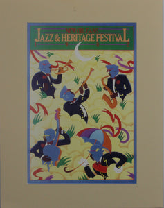 Stephen St. Germain. The Poster of the New Orleans Jazz & Heritage Festival. 1982. Reprint circa 2000.