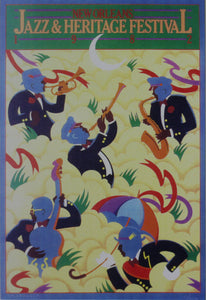 Stephen St. Germain. The Poster of the New Orleans Jazz & Heritage Festival. 1982. Reprint circa 2000.