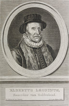 Load image into Gallery viewer, Hendrik Pothoven, after. Portrait of Elbertus Leoninus (Elbertus de Leuwe). Engraving by Pieter Willem van Megen. 1760 - 1785.
