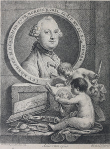 Georg Friedrich Schmidt, after. Portrait of Johann Carl Wilhelm Moehsen. Etching by Christian Bernhard Rode and Johann Conrad Krüger. 1763-1771.