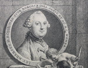 Georg Friedrich Schmidt, after. Portrait of Johann Carl Wilhelm Moehsen. Etching by Christian Bernhard Rode and Johann Conrad Krüger. 1763-1771.