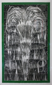 John E. Buck (American, b.1946). Fountain. Woodcut. 1985.