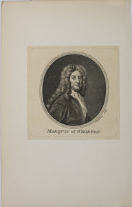 Sir Godfrey Kneller, after. Jacob Houbraken, after. Portrait of Thomas Wharton