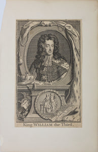 Sir Godfrey Kneller, after. Jacobus Houbraken, after. Portrait of King William the Third. Engraving. 18th century(?).