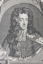 Load image into Gallery viewer, Sir Godfrey Kneller, after. Jacobus Houbraken, after. Portrait of King William the Third. Engraving. 18th century(?).
