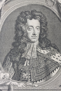 Sir Godfrey Kneller, after. Jacobus Houbraken, after. Portrait of King William the Third. Engraving. 18th century(?).