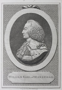 Thomas Holloway. Portrait of William Murray, 1st Earl of Mansfield.  Engraving. 1788-1803.