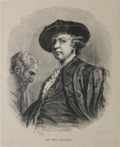 Sir Joshua Reynolds, after. Self-portrait. Engraving by William James Linton(?). 19th century.