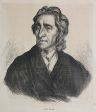 Load image into Gallery viewer, Portrait of John Locke. Wood engraving. 1877.
