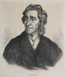 Portrait of John Locke. Wood engraving. 1877.