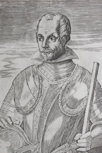 Alonso de Ovalle. Portrait of Capn. D. Francesco Rodriguez del Manzano Y Ovalle. Engraving. 1646.