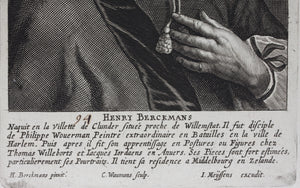 Self-portrait of Hendrick Berckman. Engraving by Conraad Waumans. 1662.