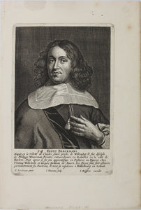 Self-portrait of Hendrick Berckman. Engraving by Conraad Waumans. 1662.