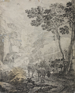 Jan Both. The Two Hinnies. Etching. 1640-1650.
