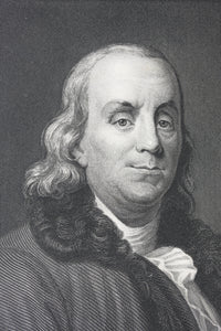 Joseph Siffred Duplessis, after. John Trumbull (vignette), after. Portrait of Benjamin Franklin. Engraving by W. Joseph Edwards. 1843-1864.