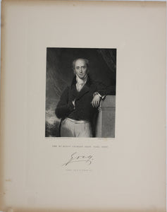Sir Thomas Lawrence, after. Portrait of Charles Grey, Earl Grey. Engraving by John Cochran. 1844.
