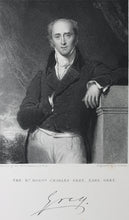 Load image into Gallery viewer, Sir Thomas Lawrence, after. Portrait of Charles Grey, Earl Grey. Engraving by John Cochran. 1844.
