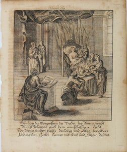 The Nativity of John the Baptist. Engraving. Germany. XVIII C.