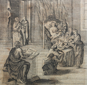 The Nativity of John the Baptist. Engraving. Germany. XVIII C.
