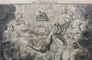 Archangel Michael. Engraving. Germany. XVIII C.