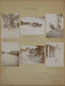 Jean Dybowski. Au Congo. Set of six ethnographic photos of the expedition to the Central Africa. 1891-1892.