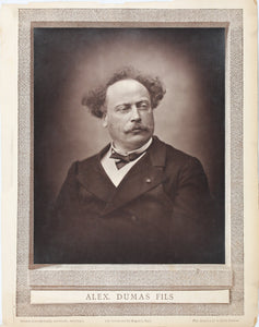G. Fontaine. Photo portrait of Alexandre Dumas fils. Woodburytype. 1860s.