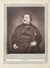 Load image into Gallery viewer, Étienne Carjat. Photo portrait of Rossini. Woodburytype. Ca. 1862.
