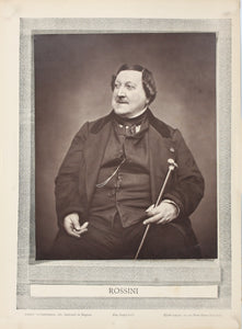 Étienne Carjat. Photo portrait of Rossini. Woodburytype. Ca. 1862.