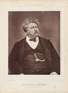 Étienne Carjat. Photo portrait of Alexandre Dumas. Woodburytype. c. 1862.