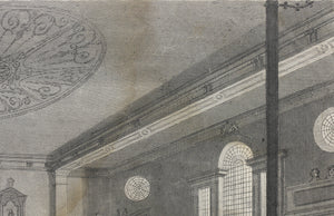 Robert Blemel Schnebbelie, after. North-West view of the Interior of St.Alphage church London Wall. Engraving by William Wise. 1815-1834.
