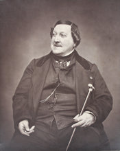 Load image into Gallery viewer, Étienne Carjat. Photo portrait of Rossini. Woodburytype. Ca. 1862.

