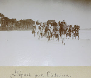 Jean Dybowski. Au Congo. Set of six ethnographic photos of the expedition to the Central Africa. 1891-1892.
