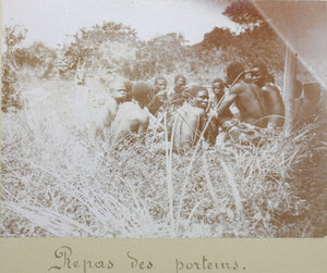 Jean Dybowski. Au Congo. Set of six ethnographic photos of the expedition to the Central Africa. 1891-1892.