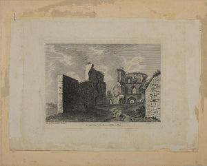 Samuel Sparrow. Abergavenny Castle, Monmouthshire, plate I. Engraving. 1784.