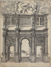 Load image into Gallery viewer, Agostino Veneziano (attributed to), after. Arch of Constantine. Engraving. After 1750.
