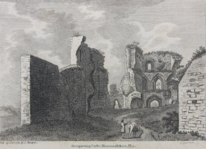 Samuel Sparrow. Abergavenny Castle, Monmouthshire, plate I. Engraving. 1784.