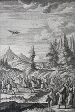 Load image into Gallery viewer, Johann Melchior Füssli, after. Men Battling on Horses. Engraving by Johann Georg Pintz. 1735.
