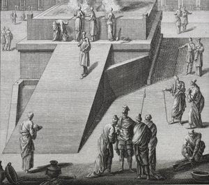 Johann Melchior Füssli, after. Altar in the Temple of Solomon. Engraving by Georg Daniel Heümann. 1731.