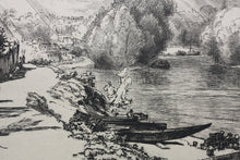 Load image into Gallery viewer, Félix-Henri Bracquemond. La Seine au bas Meudon. Etching. 1868.
