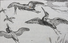 Load image into Gallery viewer, Francis Barlow. LXXIX. The Geese in the Corn. From Aesop&#39;s Fables. Etching. 1666.
