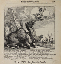 Load image into Gallery viewer, Francis Barlow. LXV. Jupiter and the Camels. From Aesop&#39;s Fables. Etching. 1666.
