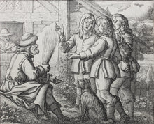 Load image into Gallery viewer, Francis Barlow. LXII. The Old Man and his Sons. From Aesop&#39;s Fables. Etching. 1666.
