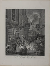 Load image into Gallery viewer, William Hogarth. Night. Engraving. 1738.

