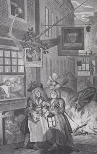 William Hogarth. Night. Engraving. 1738.