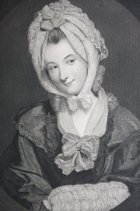 Sir Joshua Reynolds, after. The Coquette. Portrait of Catherine Schindlerin. Engraved by William Humphrys. 1849.