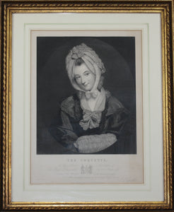 Sir Joshua Reynolds, after. The Coquette. Portrait of Catherine Schindlerin. Engraved by William Humphrys. 1849.