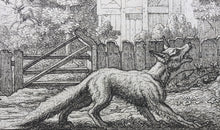 Load image into Gallery viewer, Francis Barlow. VII. The Fox and Cock in a Tree. From Aesop&#39;s Fables. Etching. 1666.
