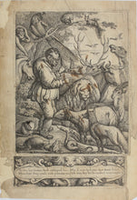 Load image into Gallery viewer, Francis Barlow. Portrait of Aesop. Frontispiece from Aesop&#39;s Fables. Engraving. 1666.
